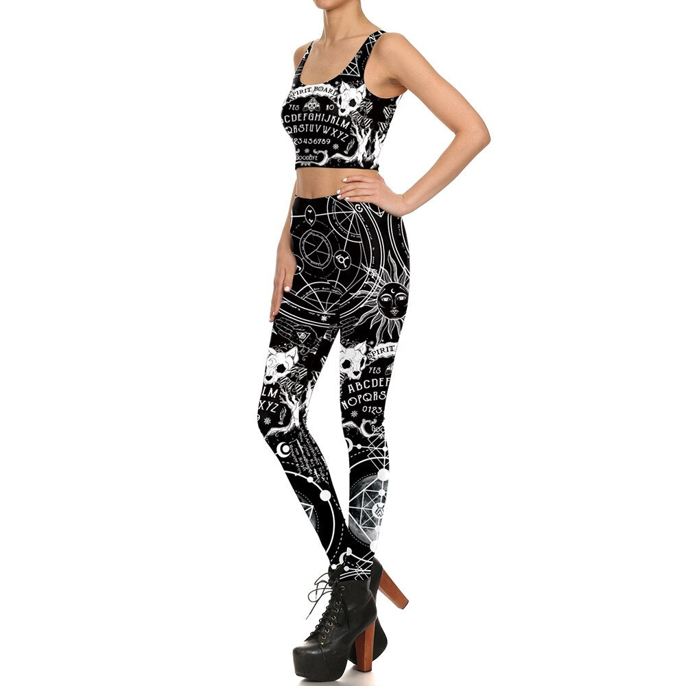 Ouiji Witchcraft Leggings 3D Printed High Waist Women Leggings