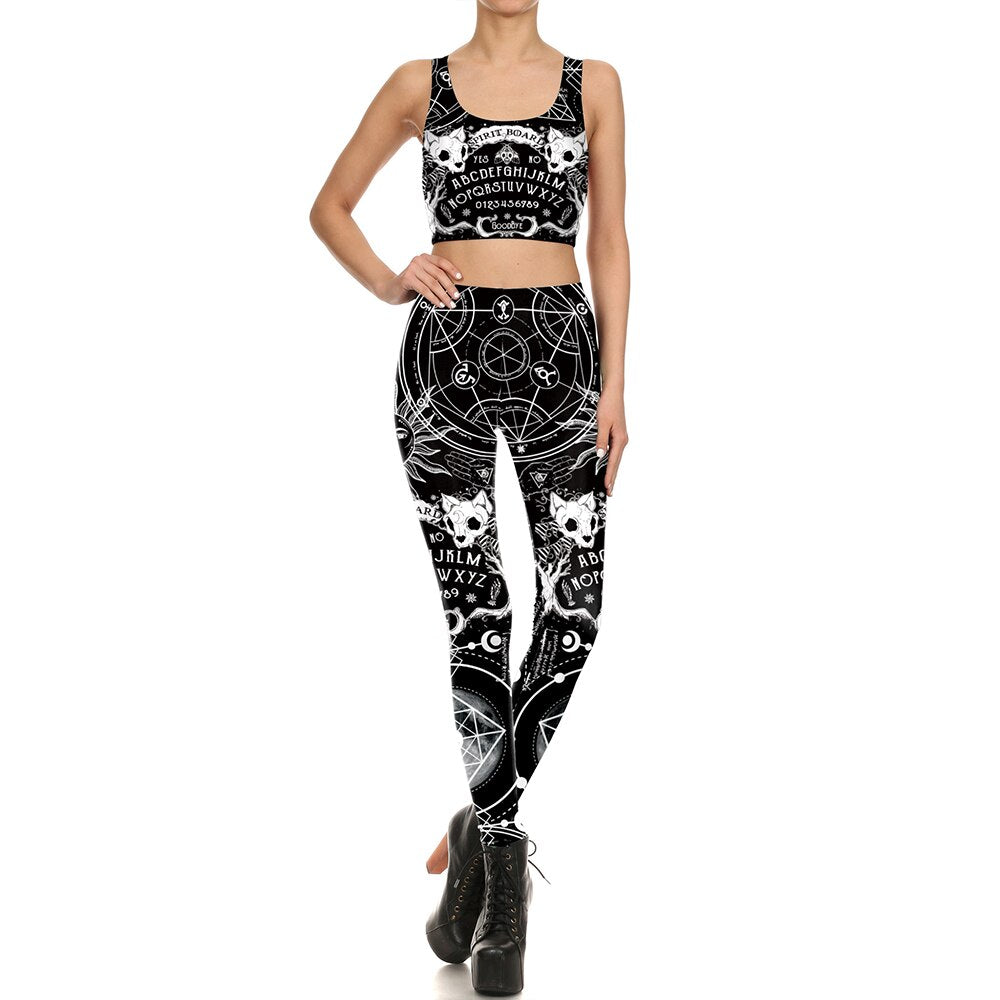 Ouiji Witchcraft Leggings 3D Printed High Waist Women Leggings