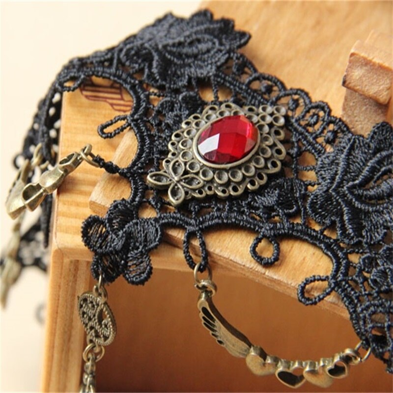 Vintage Lace Choker Necklace for Women Accessories Gothic Jewelry False Collar Statement Necklace Lady Party Jewelry GN-53