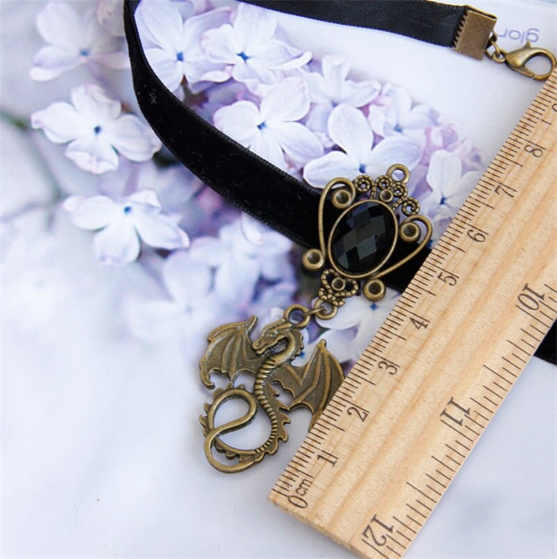 YiYaoFa Handmade Choker Necklace & Pendant Vintage Women Accessories Gothic Jewelry Statement Dragon Charm Necklaces DD-53