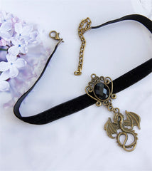 YiYaoFa Handmade Choker Necklace & Pendant Vintage Women Accessories Gothic Jewelry Statement Dragon Charm Necklaces DD-53