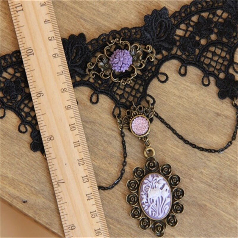 YiYaoFa Gothic Party Jewelry Vintage Lace Necklace for Women Accessories Choker Necklace Statement Collar Necklace Y288