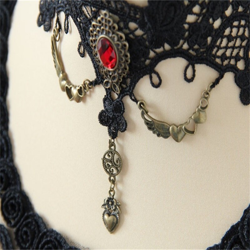 Vintage Lace Choker Necklace for Women Accessories Gothic Jewelry False Collar Statement Necklace Lady Party Jewelry GN-53