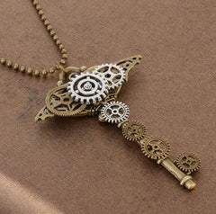 Vintage Steampunk Key Shape Necklace Pendant