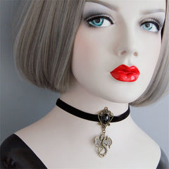 YiYaoFa Handmade Choker Necklace & Pendant Vintage Women Accessories Gothic Jewelry Statement Dragon Charm Necklaces DD-53