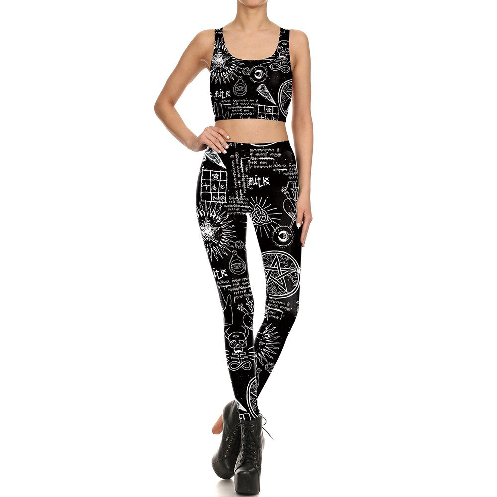 Ouiji Witchcraft Leggings 3D Printed High Waist Women Leggings