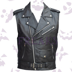 Rebel Rider Real Leather Biker Vest