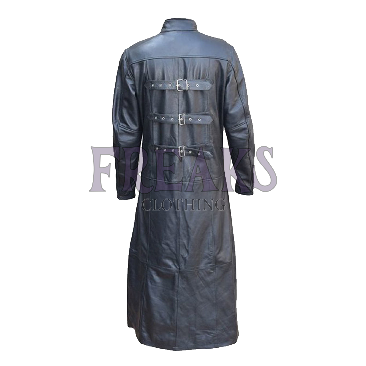 Vanguard - Leather Gothic Long Trench Coat Men