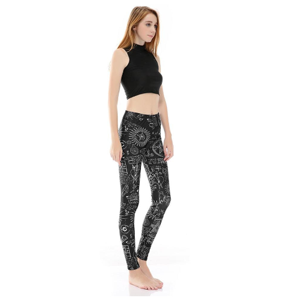 Witchcraft Ouiji Dark Leggings Women Slim Fit Pencil Leggings