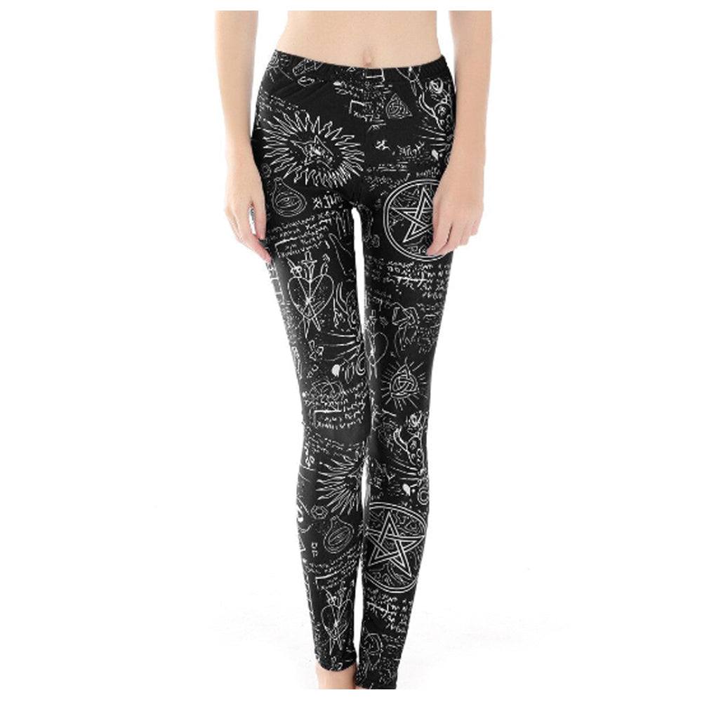 Witchcraft Ouiji Dark Leggings Women Slim Fit Pencil Leggings