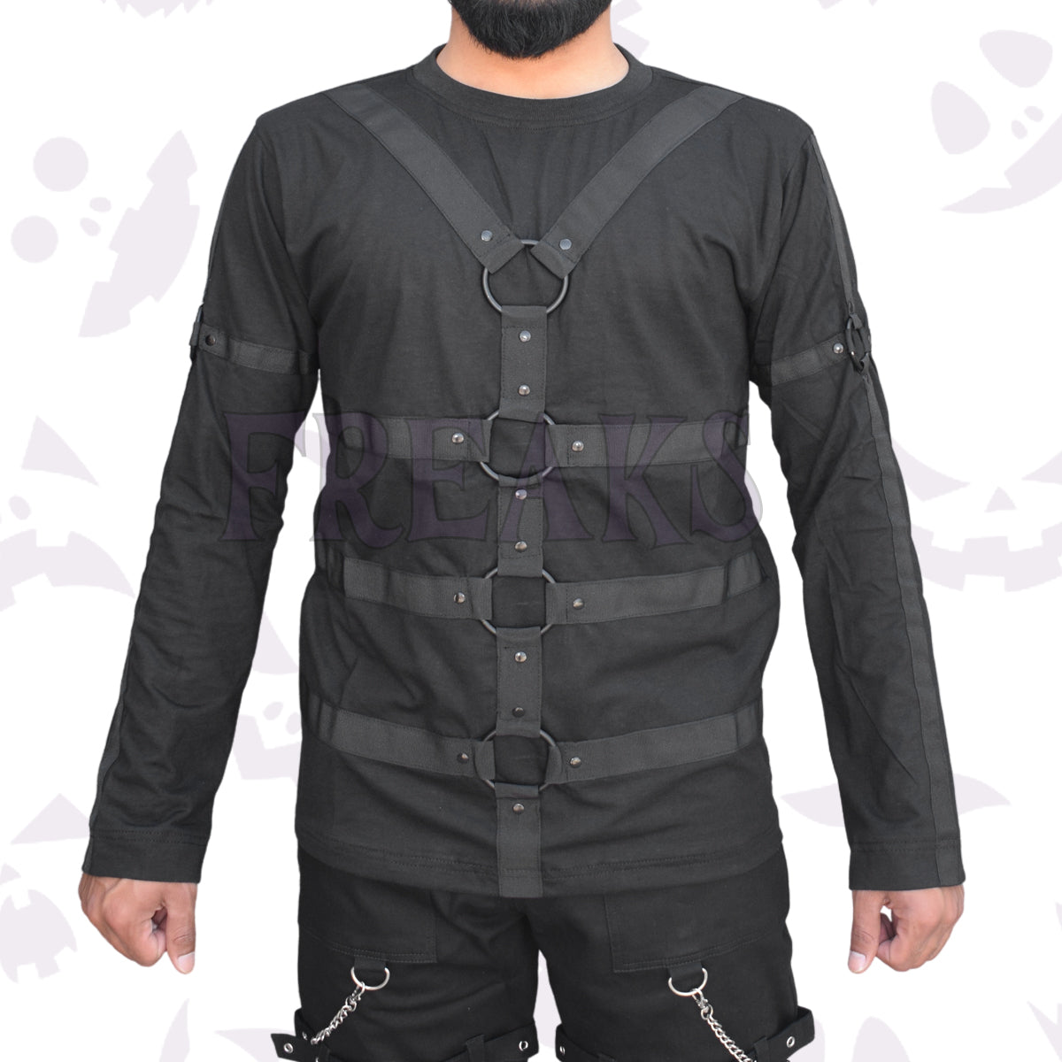 Black Gothic Bondage Shirt