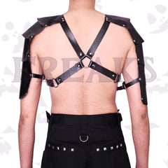 black-real-leather-shoulder-harness