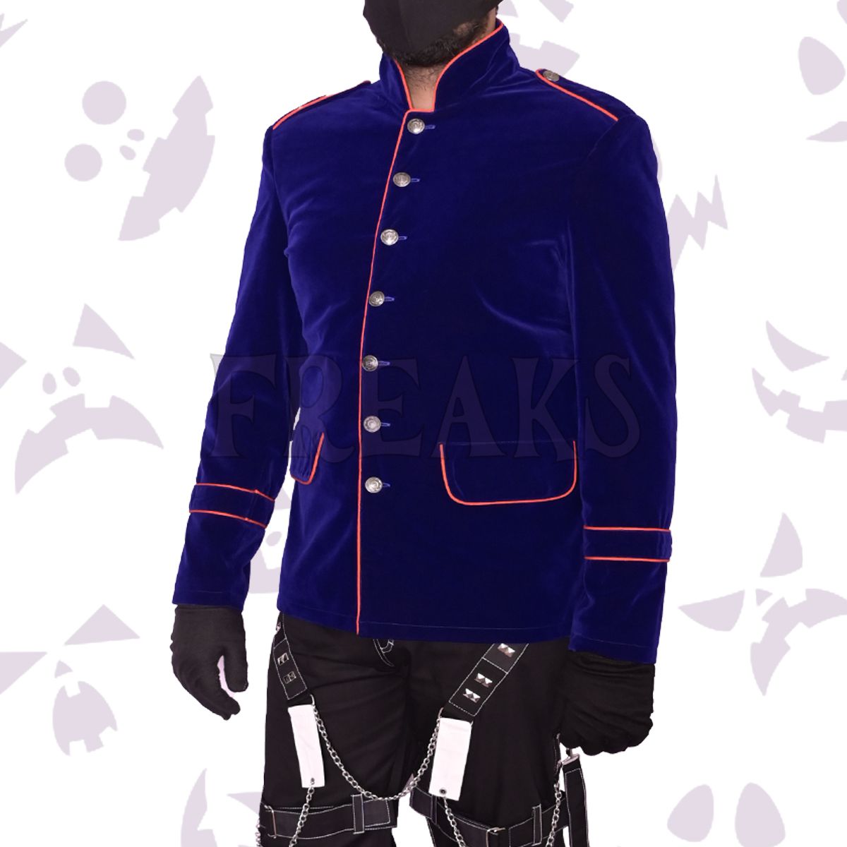 Blue Steampunk Velvet Jacket