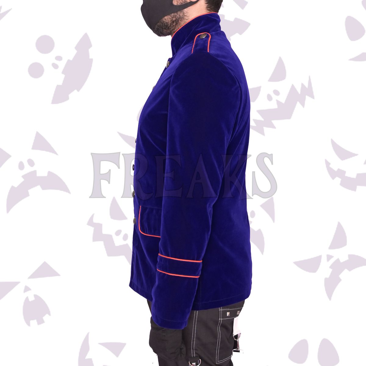 Blue Steampunk Velvet Jacket