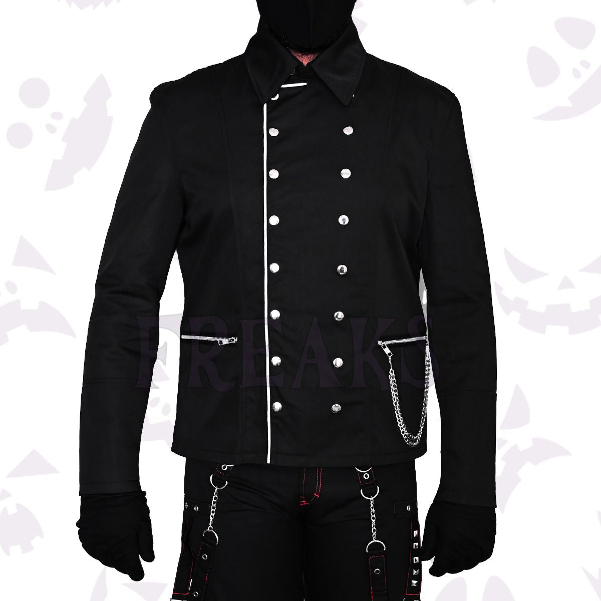 Double Breast Goth Military Officer Jacket