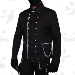 Double Breast Goth Military Officer Jacket