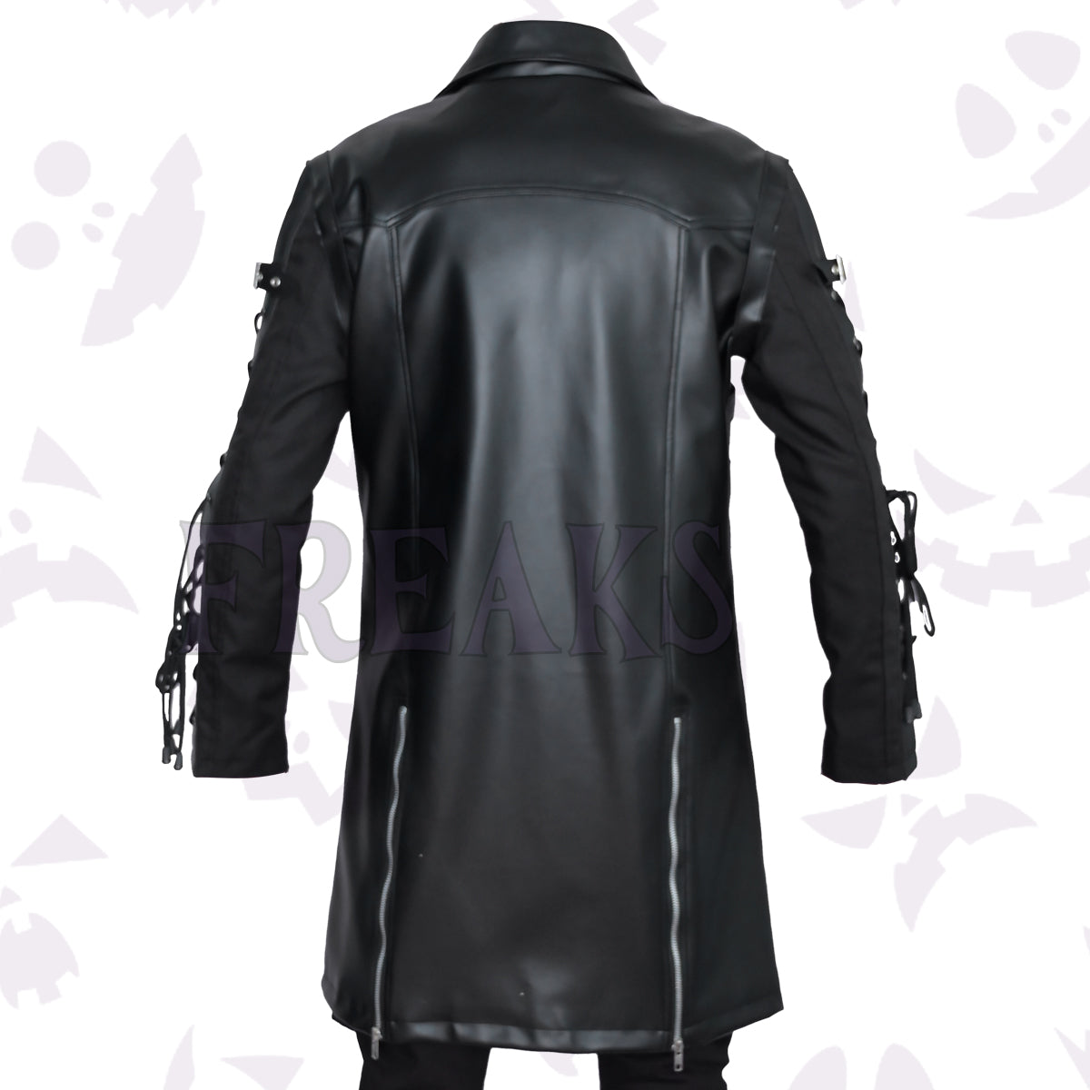 Gothic black leather jacket best sale