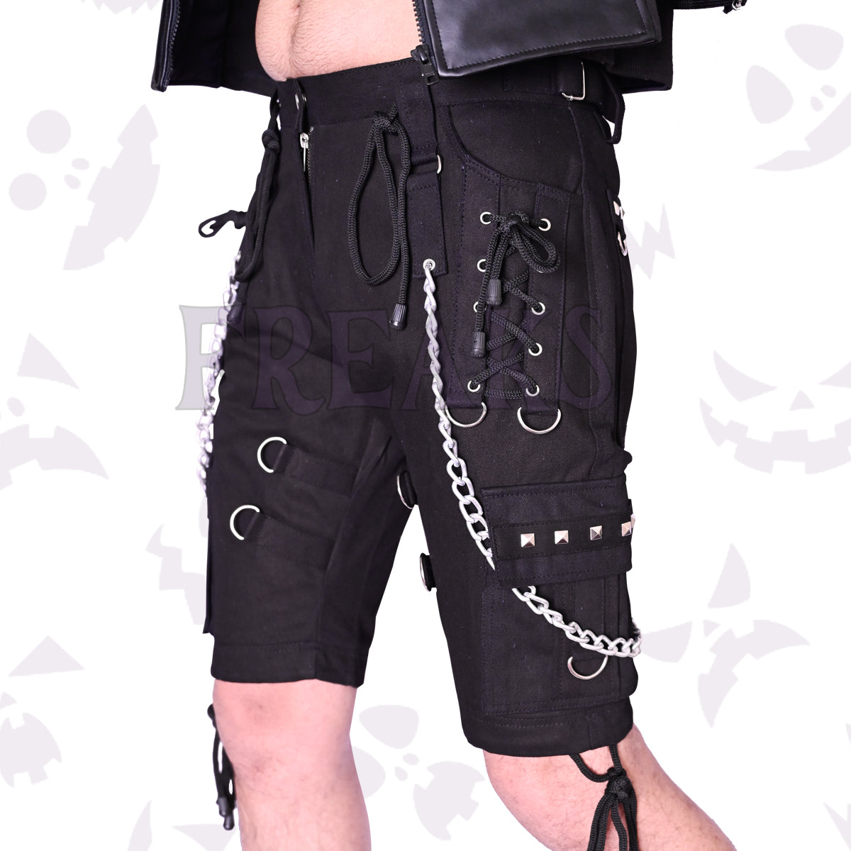 Goth Chains Laces Shorts