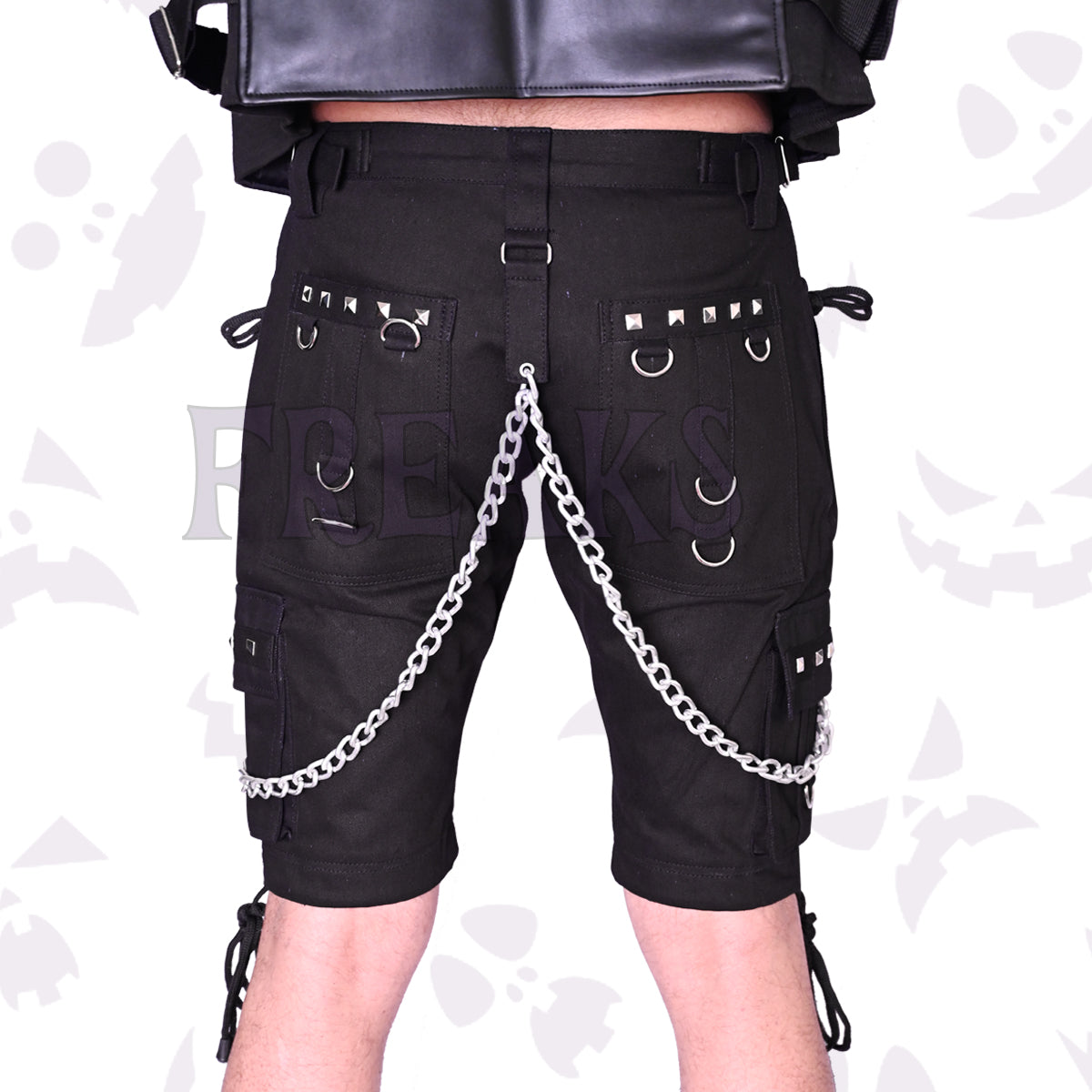 Goth Chains Laces Shorts