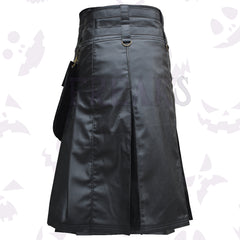 Gothic Real Leather Utility Kilt