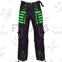 Green Cybergoth Cargo Baggy Pants