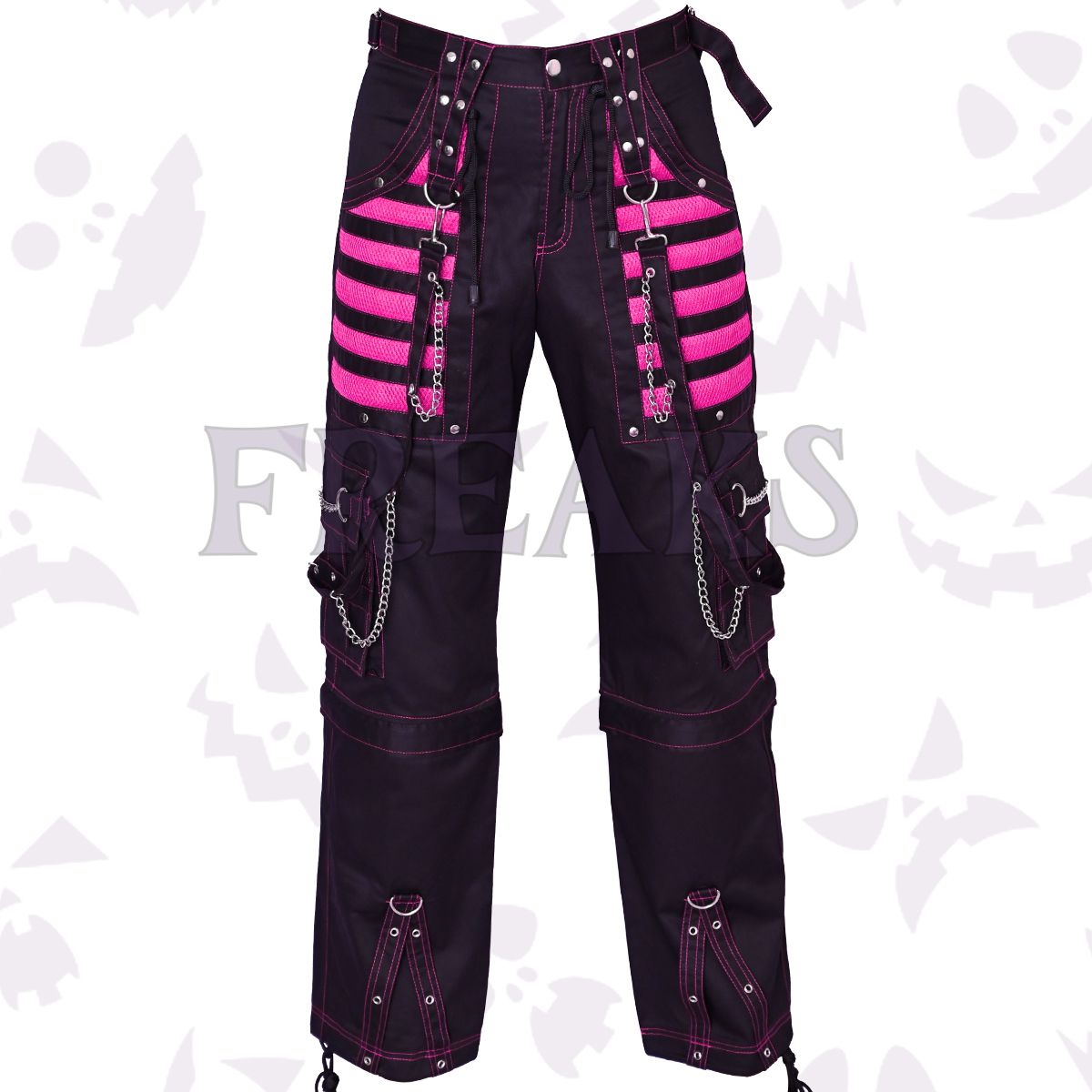 Pink Cybergoth Cargo Baggy Pants