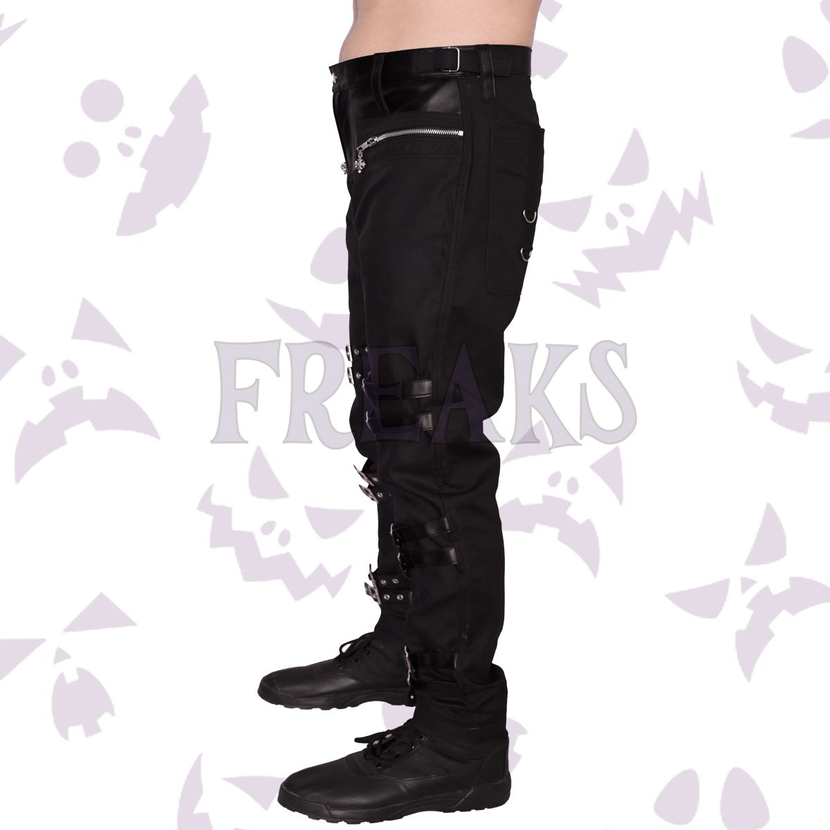 Punk Rock Buckle Straps Pant 