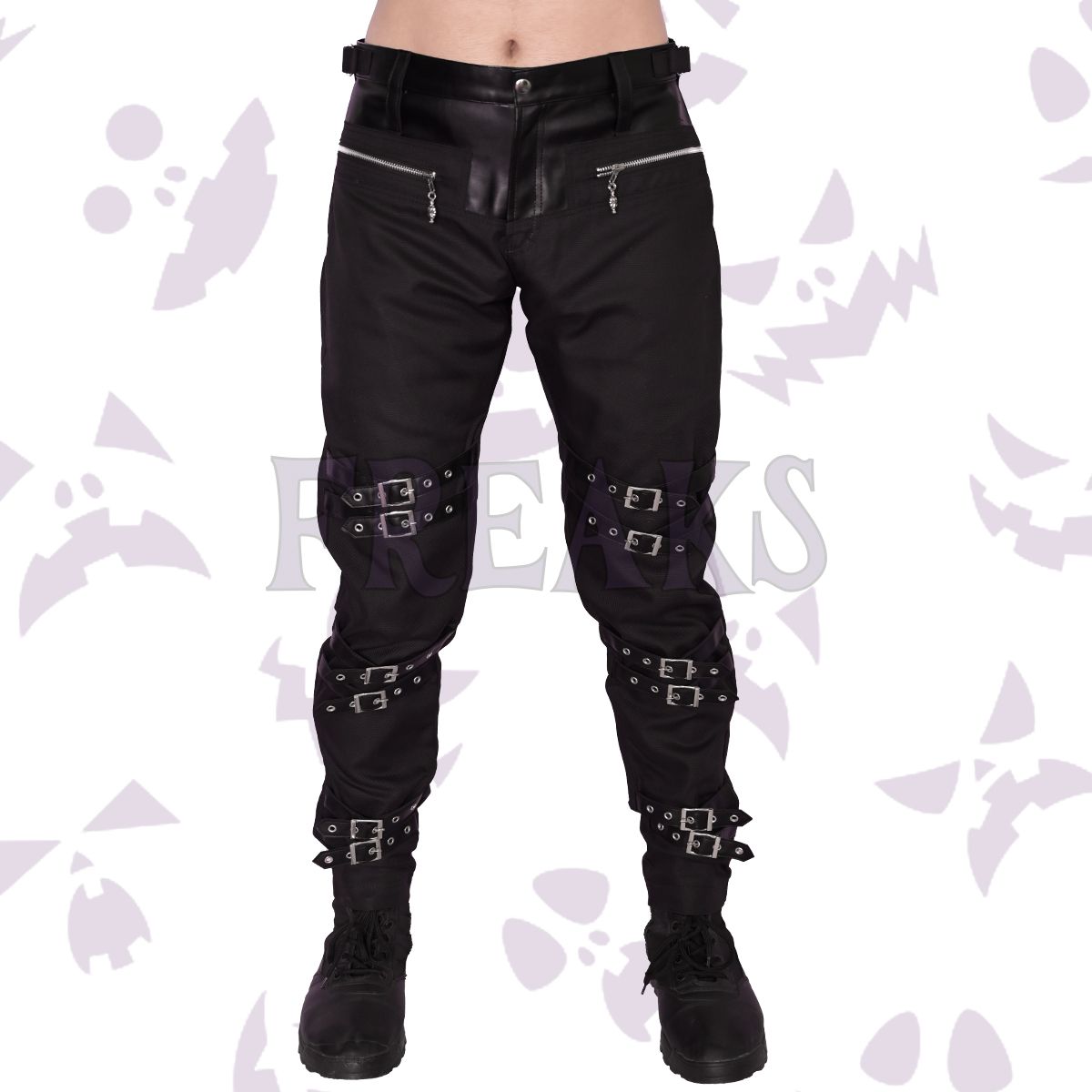 Punk Rock Buckle Straps Pant 