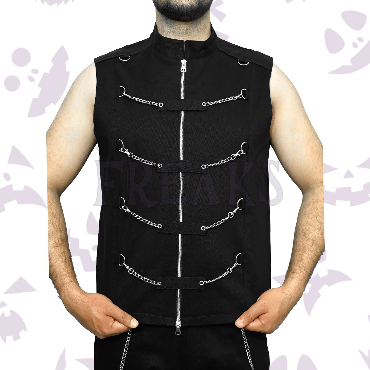 Goth Punk Rock Chains Vest 