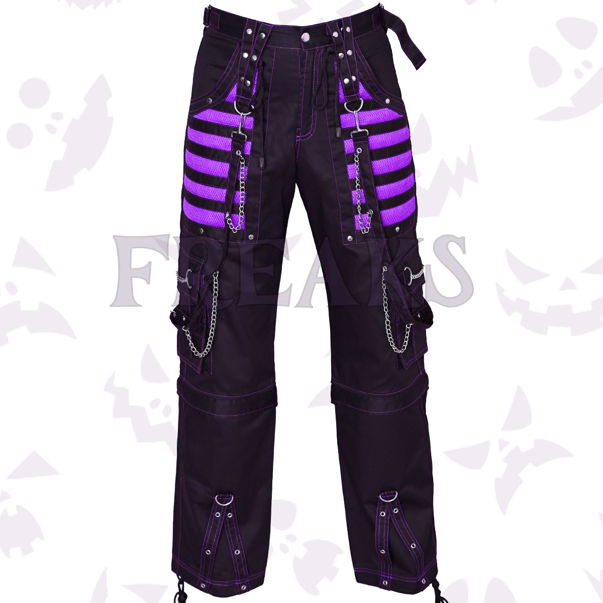 Purple Cybergoth Cargo Baggy Pants