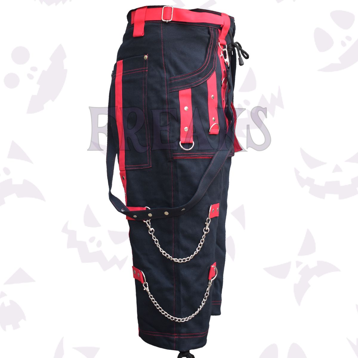 Rebel Freaks Cargo Strapped Shorts: