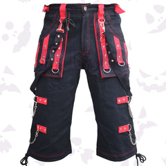 Rebel Freaks Cargo Strapped Shorts: