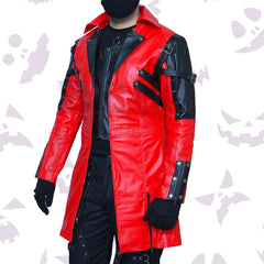 Red Black Matrix Style Trench Cosplay Coat