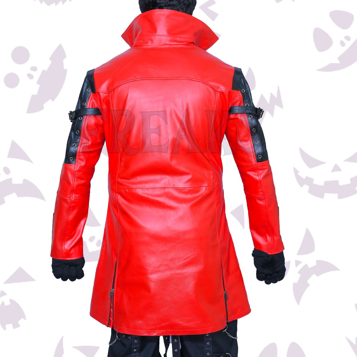 Red Black Matrix Style Trench Cosplay Coat