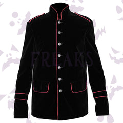 RED Pipping Military Parade Jacket