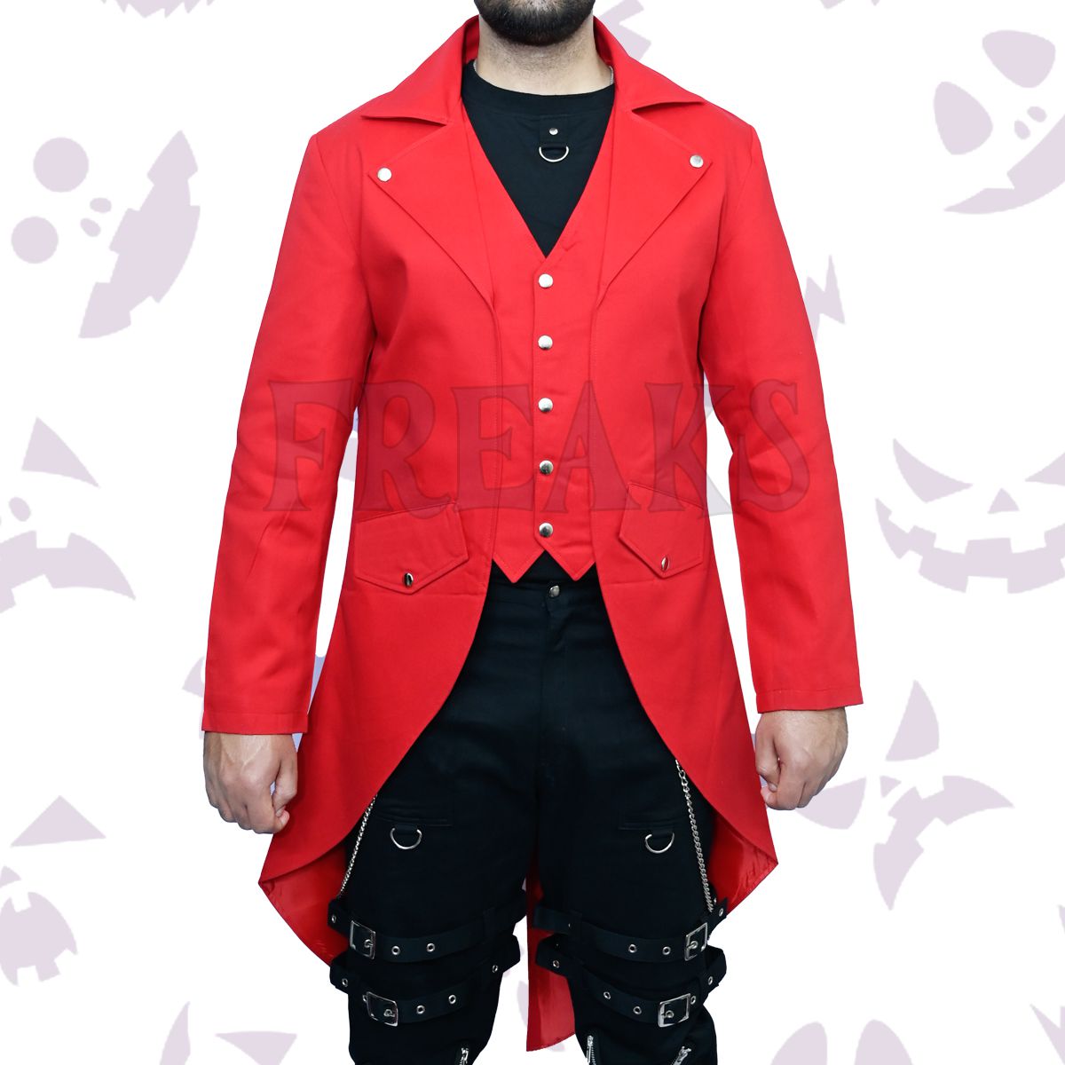 Red Steampunk Victorian Tailcoat