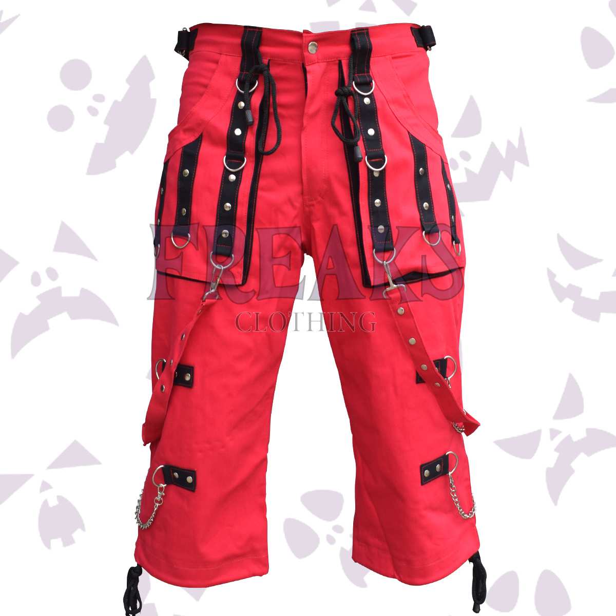 Split Personality Red Bondage Shorts