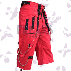 Split Personality Red Bondage Shorts