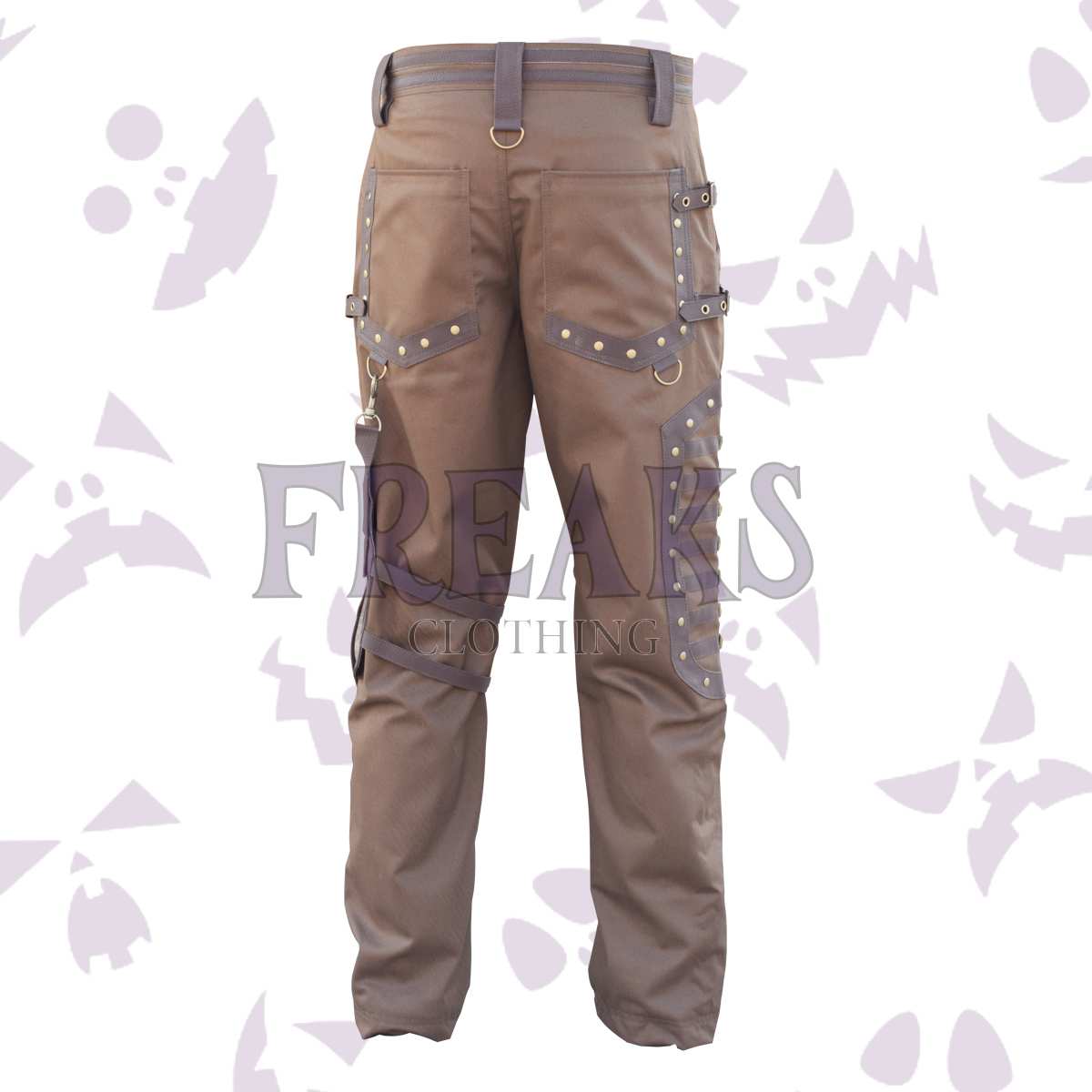 Vintage Steampunk Dusty Brown Pant Men