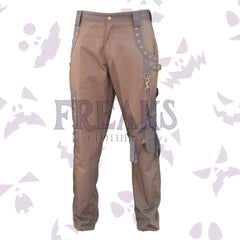 Vintage Steampunk Dusty Brown Pant Men