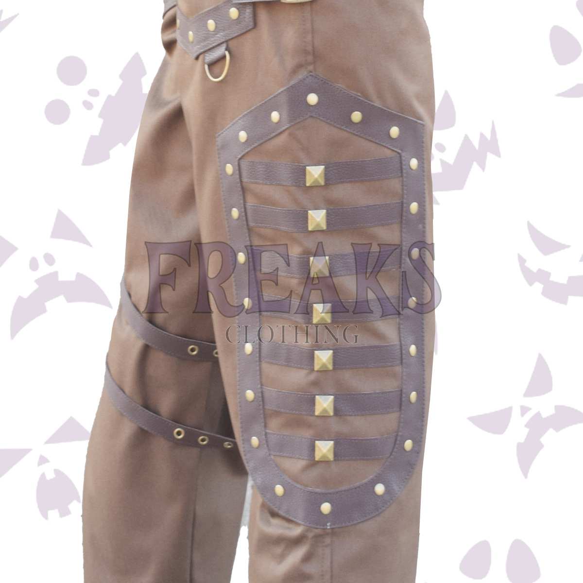 Vintage Steampunk Dusty Brown Pant Men