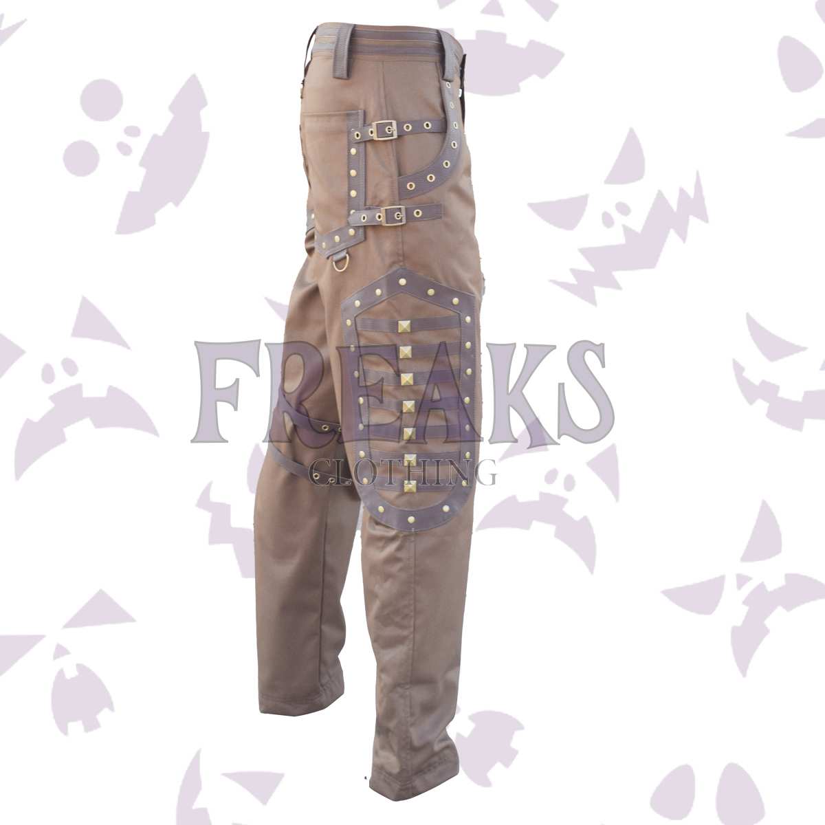 Vintage Steampunk Dusty Brown Pant Men