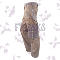 Vintage Steampunk Dusty Brown Pant Men