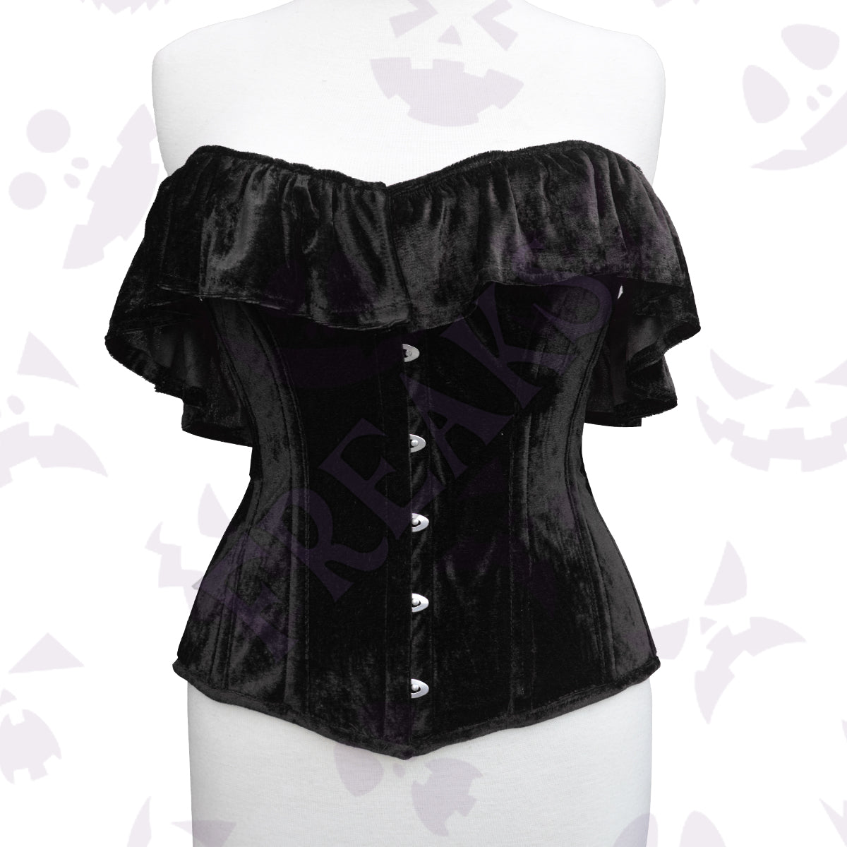 Steampunk Elegance Overbust Velvet Corset