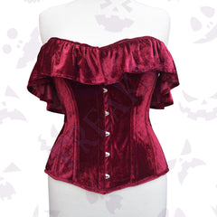 Steampunk Elegance Overbust Velvet Corset