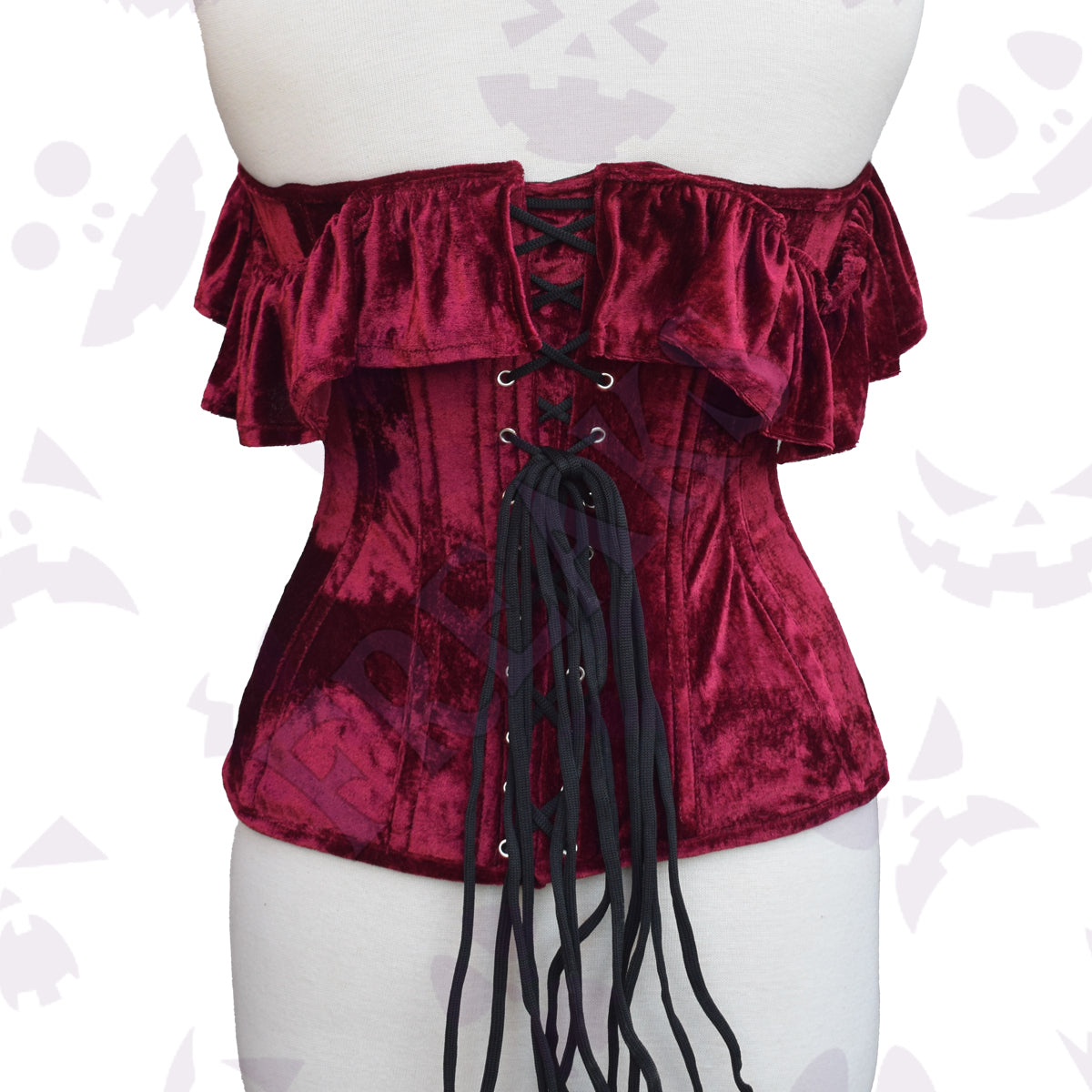 Steampunk Elegance Overbust Velvet Corset