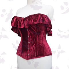 Steampunk Elegance Overbust Velvet Corset