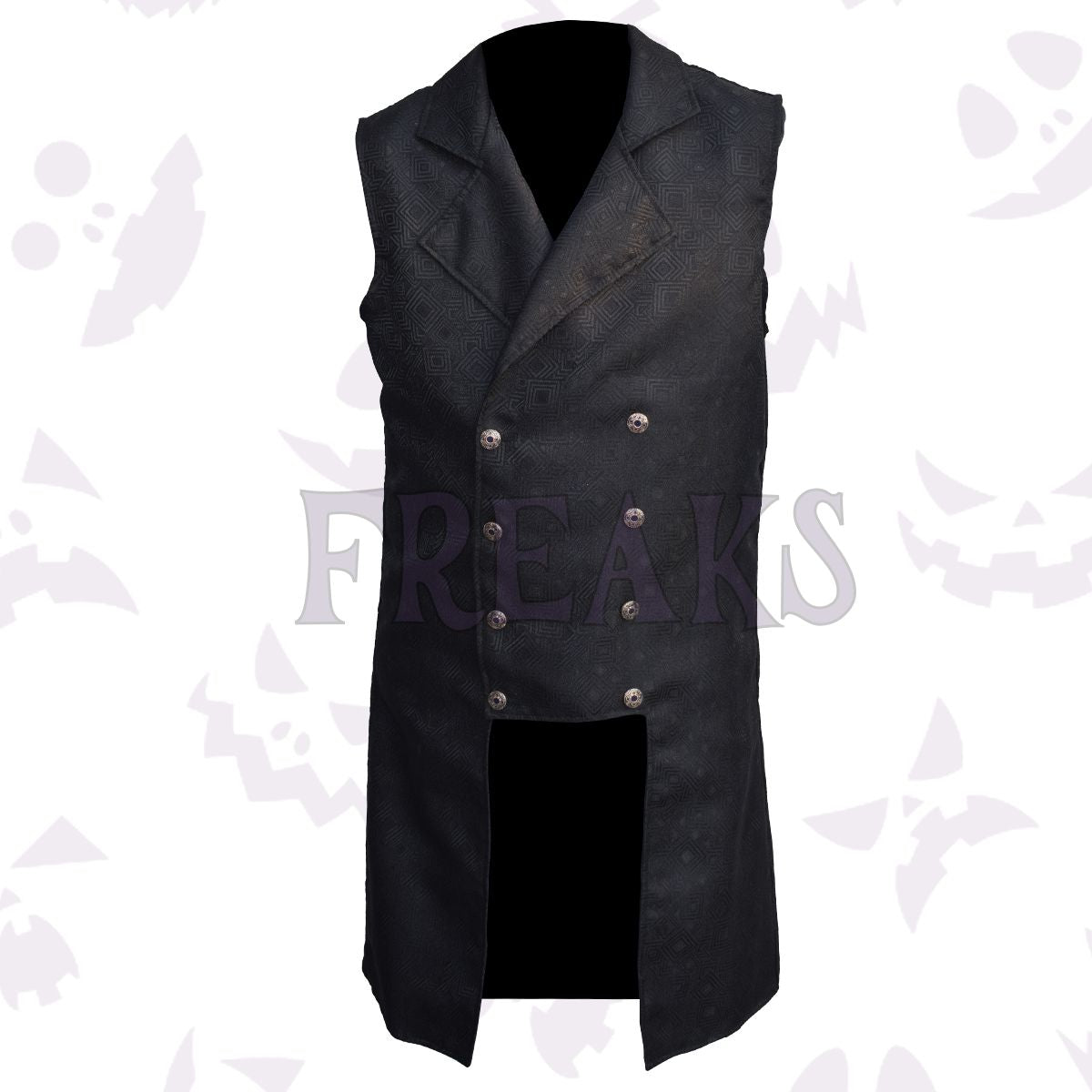 Victorian Steampunk Long Brocade Waistcoat