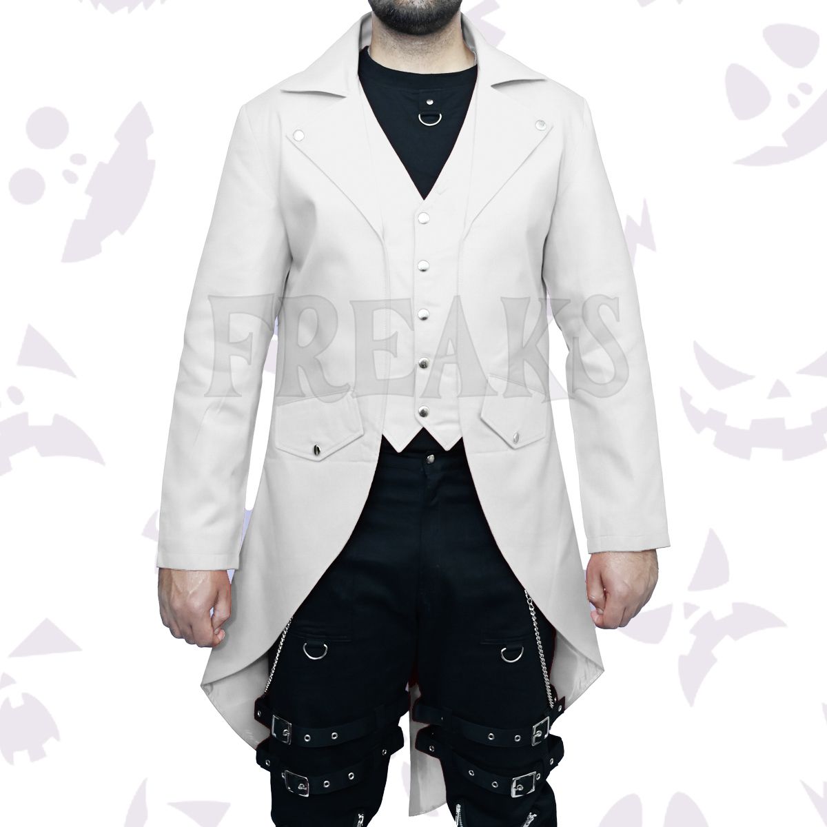 Victorian Wedding White Tailcoat Tuxedo