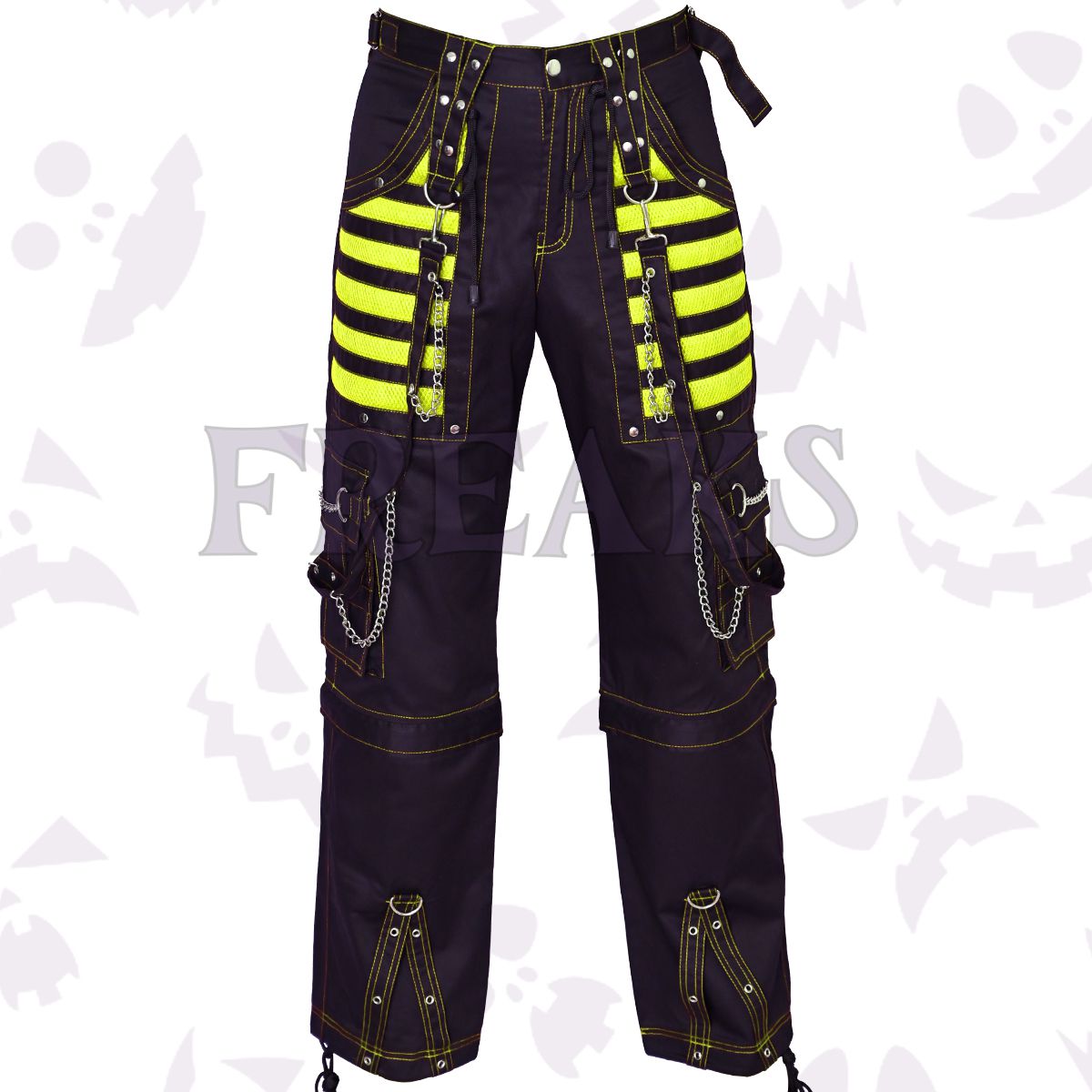 Yellow Cybergoth Cargo Baggy Pants